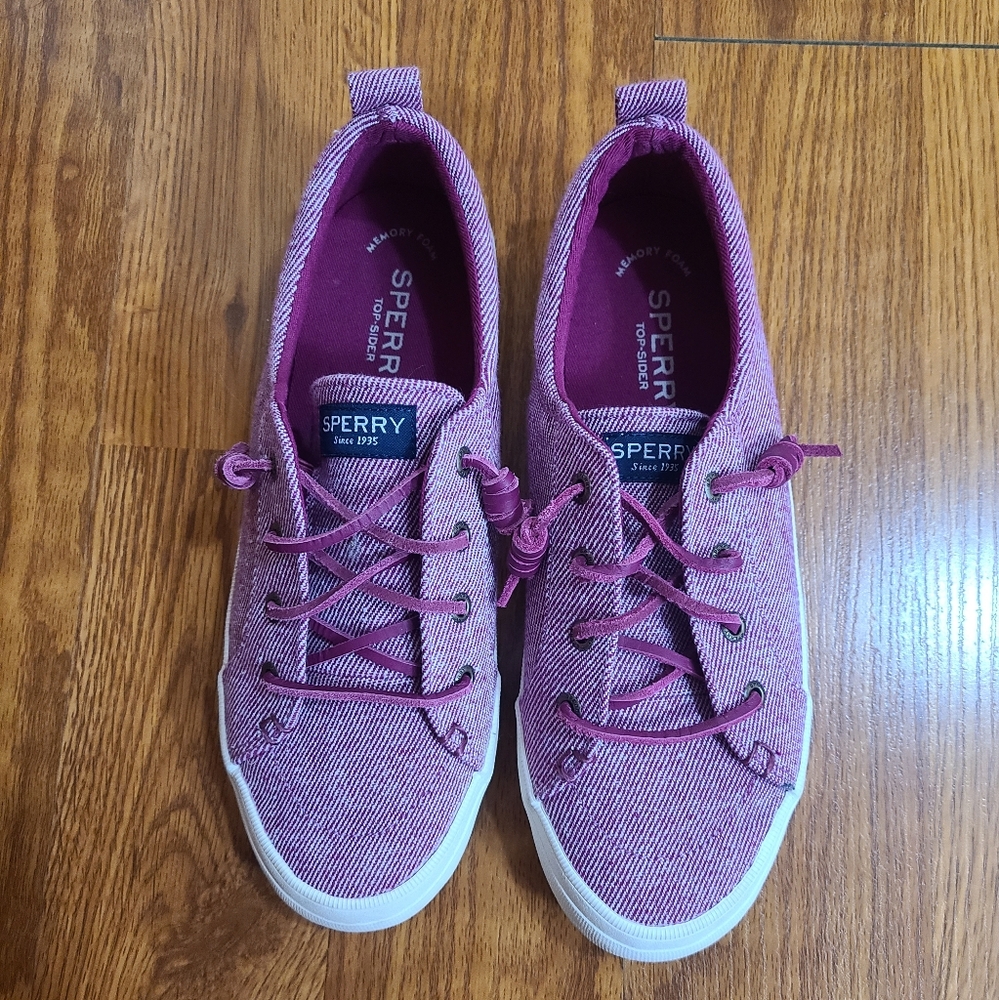 Sperry Crest Vibes Washed Twill Slip-On Sneakers … - image 1